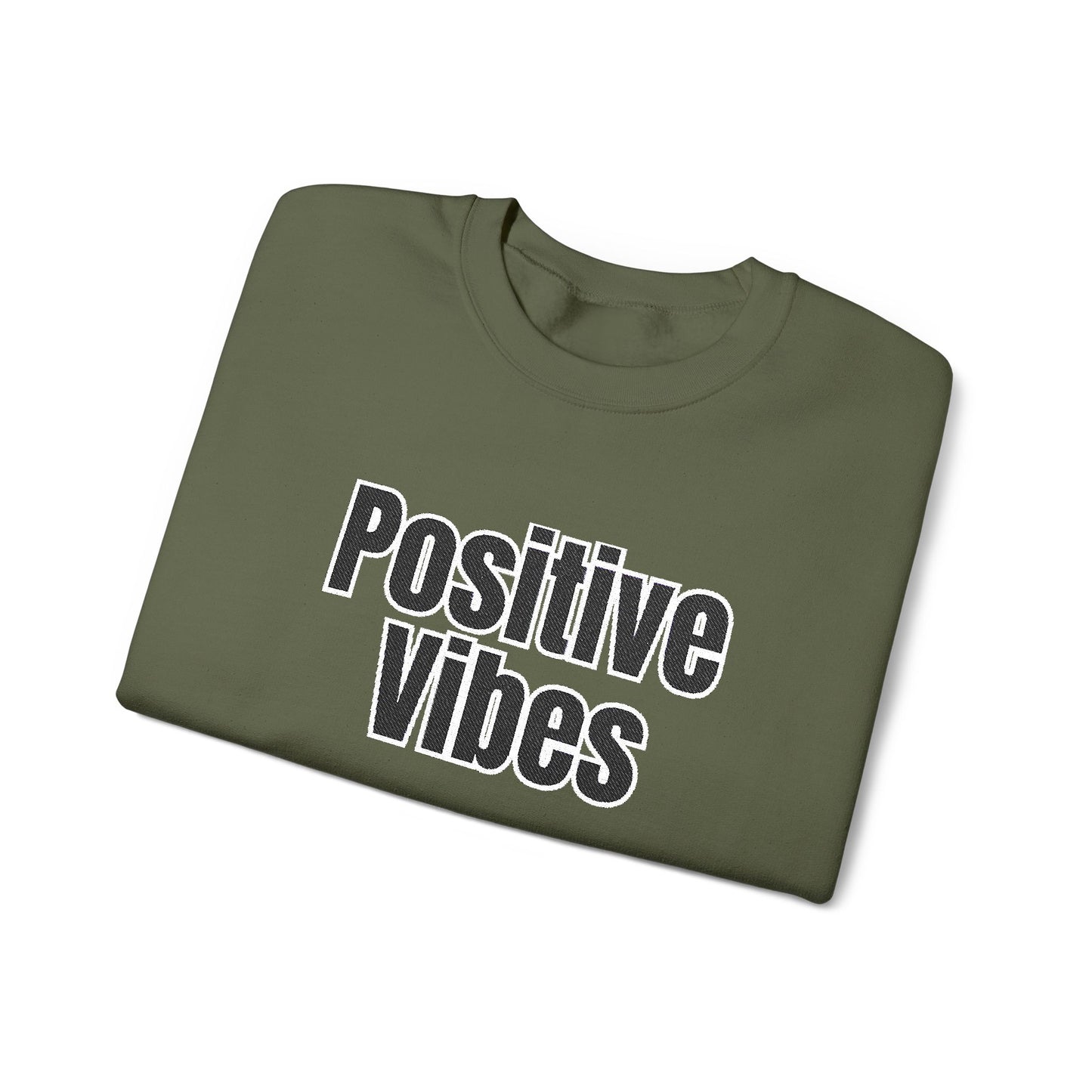 Positive Vibes Crewneck Sweatshirt | Casual Comfort, Gift for Friends, Inspirational Apparel, Relaxed Style, Everyday Wear