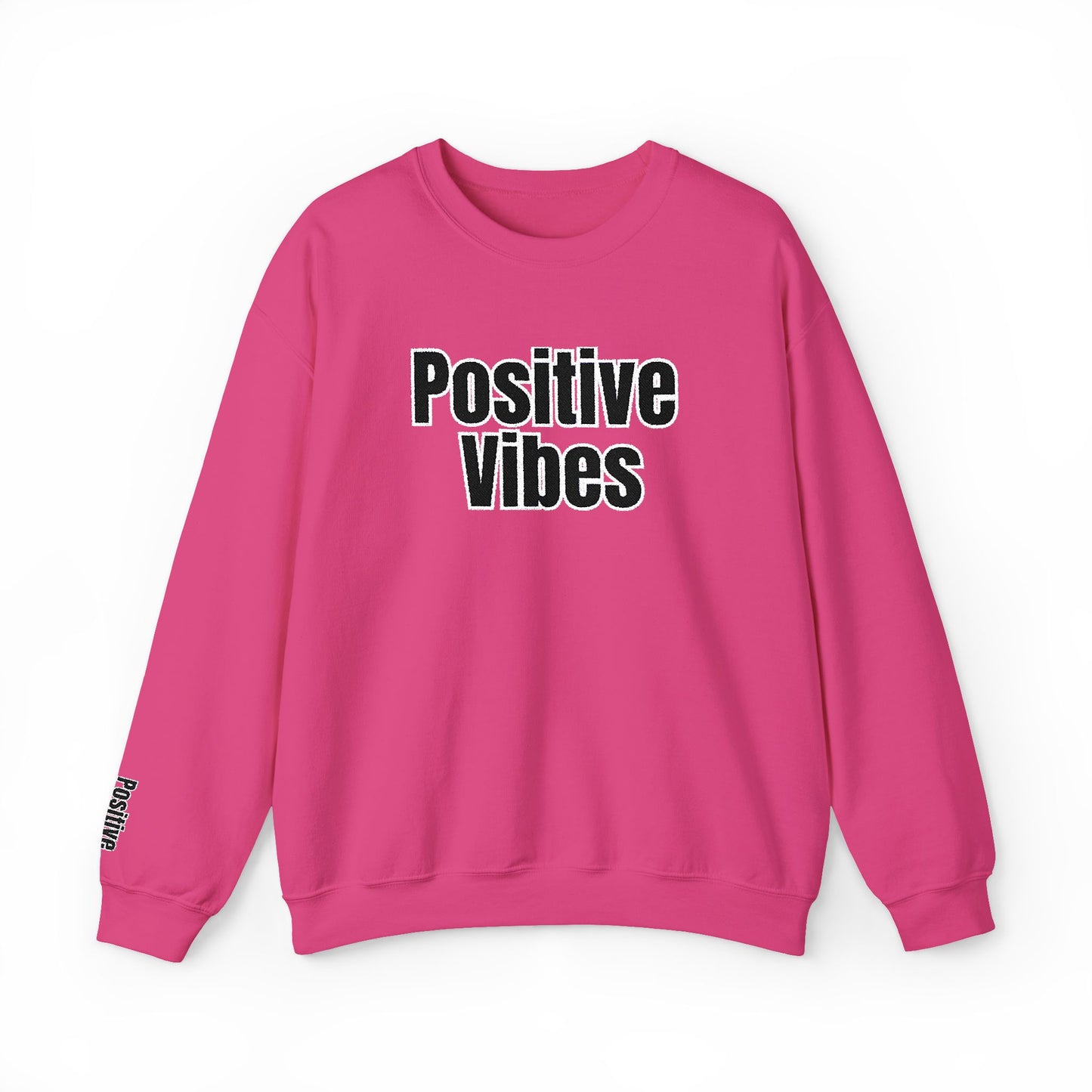 Positive Vibes Crewneck Sweatshirt | Casual Comfort, Gift for Friends, Inspirational Apparel, Relaxed Style, Everyday Wear