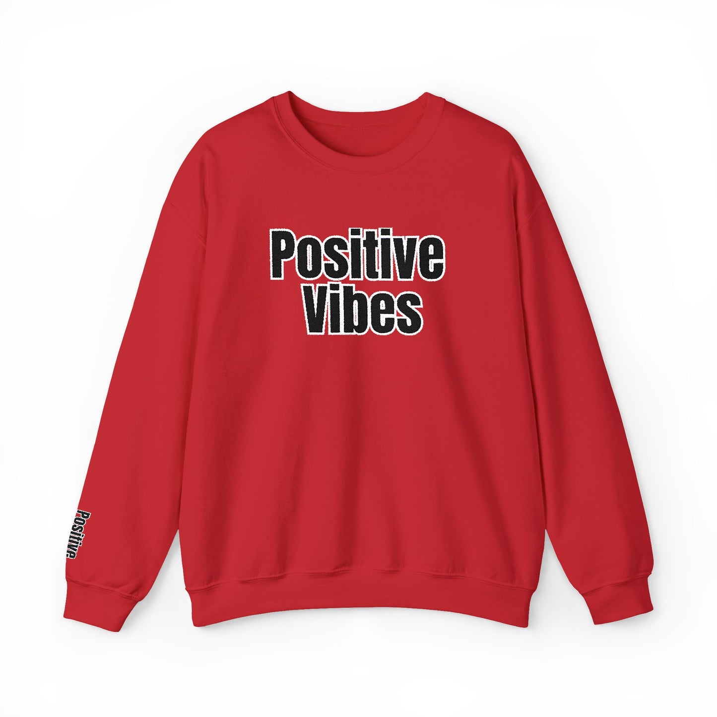 Positive Vibes Crewneck Sweatshirt | Casual Comfort, Gift for Friends, Inspirational Apparel, Relaxed Style, Everyday Wear