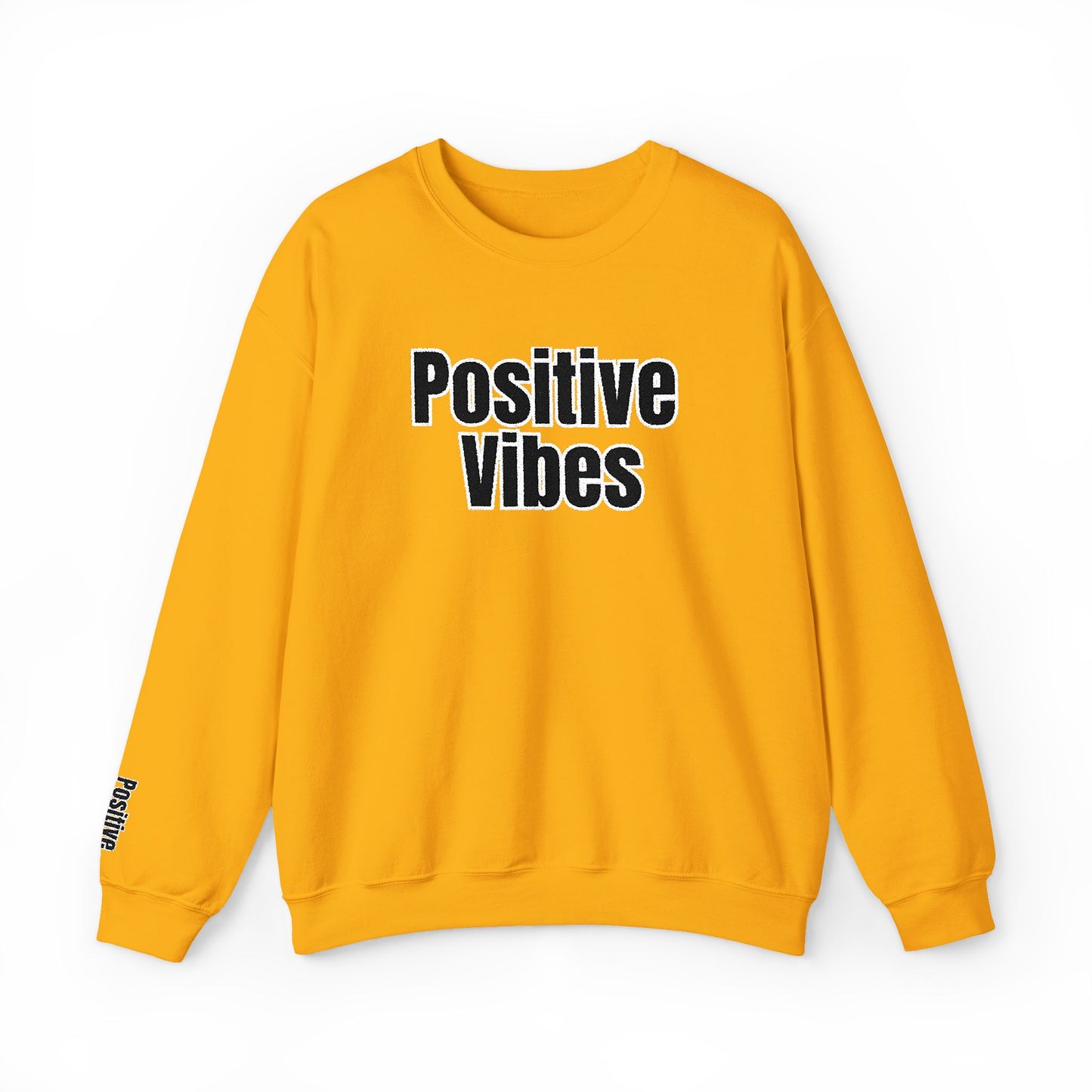 Positive Vibes Crewneck Sweatshirt | Casual Comfort, Gift for Friends, Inspirational Apparel, Relaxed Style, Everyday Wear