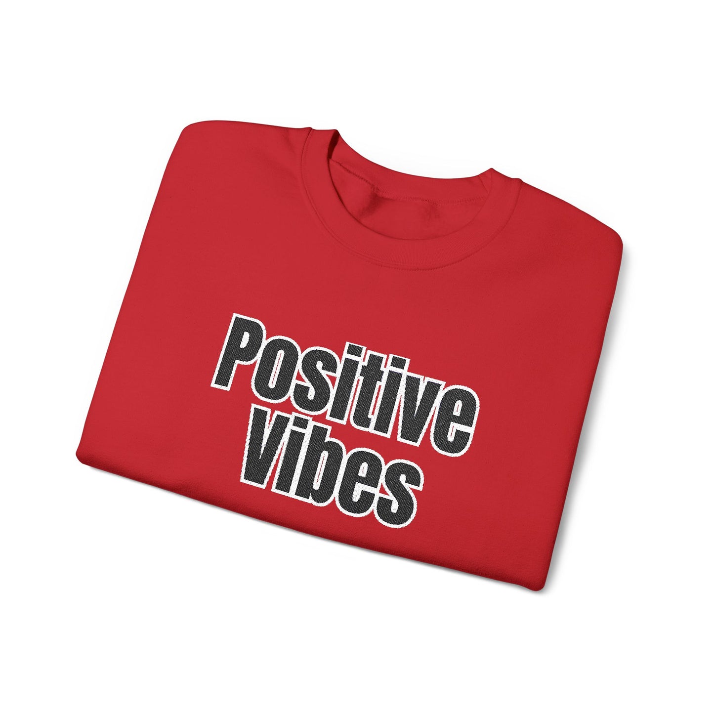 Positive Vibes Crewneck Sweatshirt | Casual Comfort, Gift for Friends, Inspirational Apparel, Relaxed Style, Everyday Wear