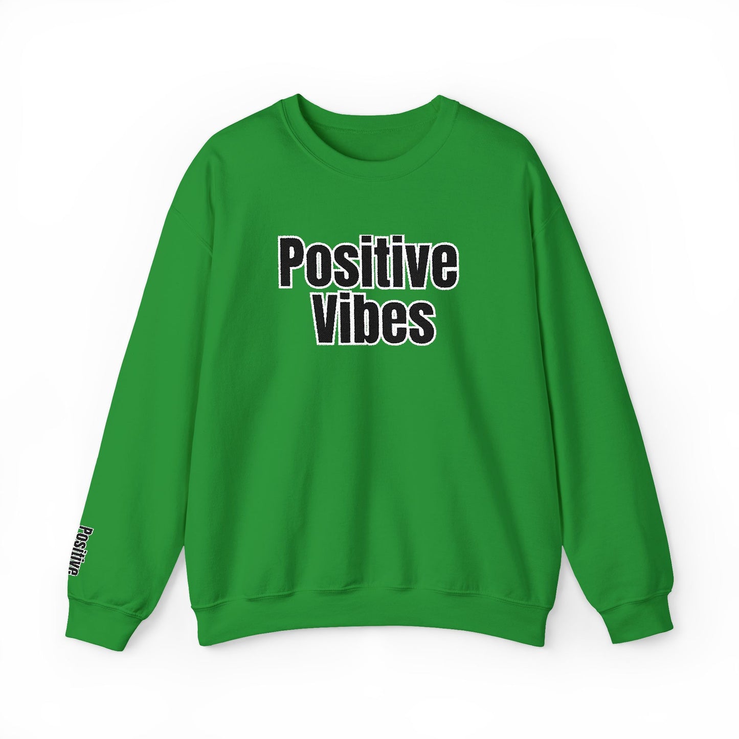 Positive Vibes Crewneck Sweatshirt | Casual Comfort, Gift for Friends, Inspirational Apparel, Relaxed Style, Everyday Wear