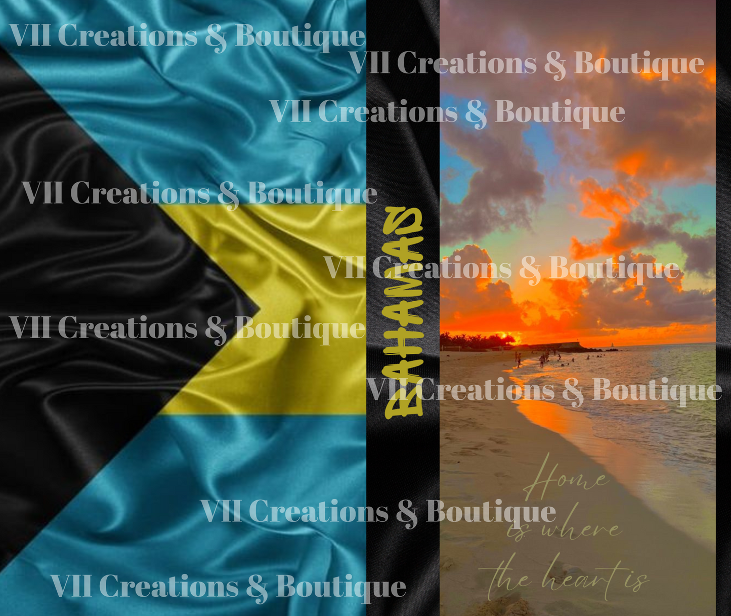 Bahamas Tumbler Design 20 oz Skinny