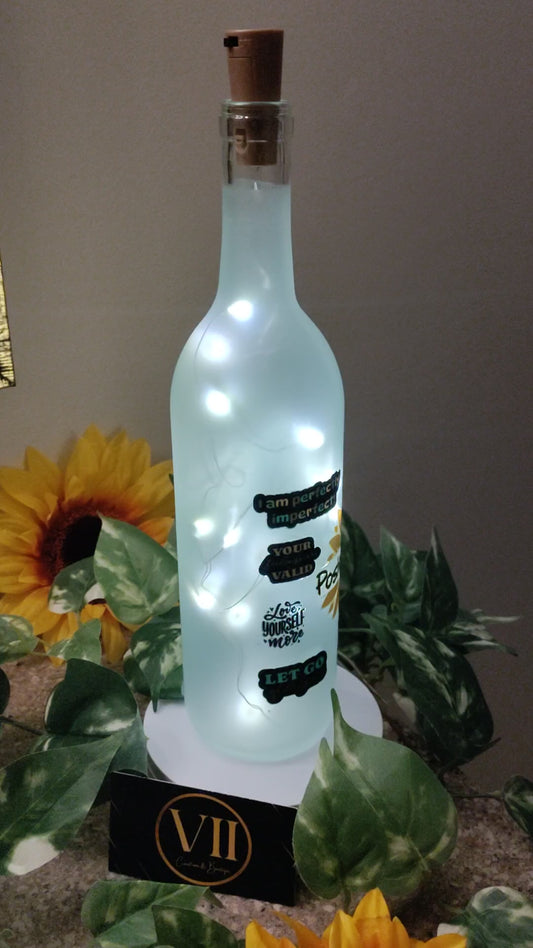 Positive Affirmations Wine Bottle